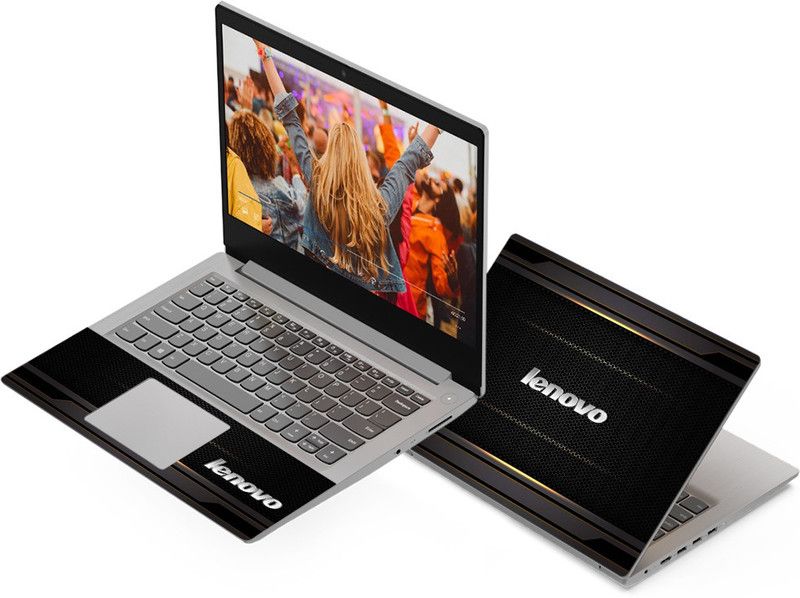 Anweshas Lenovo On Tiny Black Honeycomb Full Panel Laptop Skins Upto 15.6 inch - No Residue, Bubble Free - Removable HD Quality Printed Vinyl/Sticker/Cover Compatible For Self Adhesive Vinyl Laptop Decal 15.6