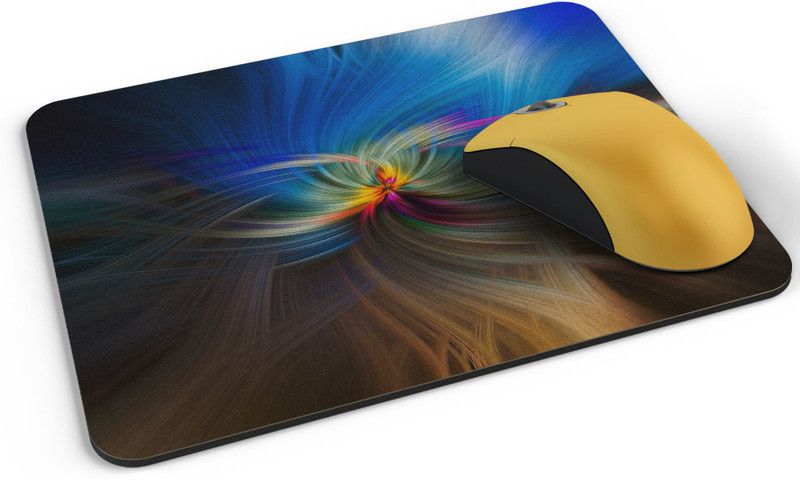 UTU Abstract Color Art Mousepad  (Black)