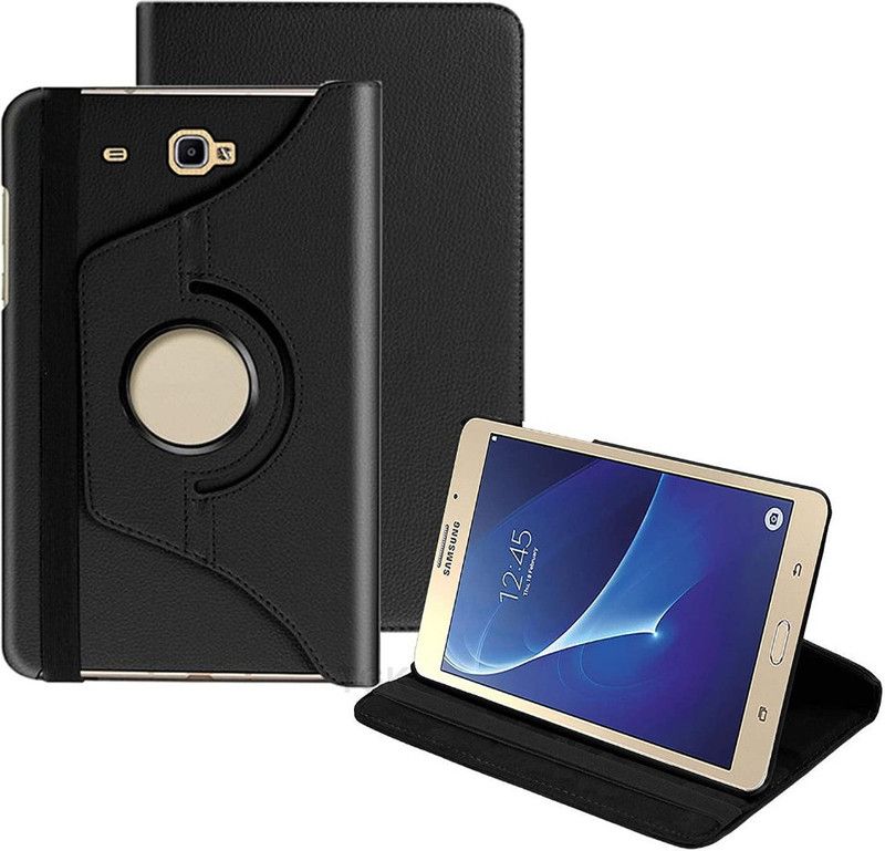 S-Hardline Flip Cover for Samsung Galaxy J Max 7.0 inch SM- T285, Unique Rotating 360 degree Flip  (Black)