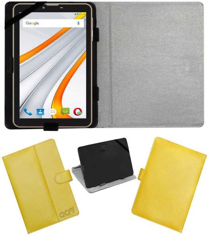ACM Flip Cover for Swipe Razor Leather Flip Case  (Yellow, Pack of: 1)