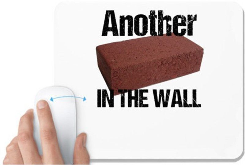 UDNAG White Mousepad 'Brick | Another brick in the wall' for Computer / PC / Laptop [230 x 200 x 5mm] Mousepad  (White)