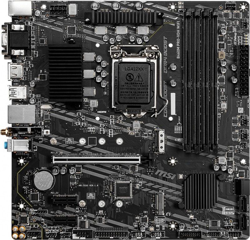 MSI B460 pro-vdh wifi Motherboard  (Grey)