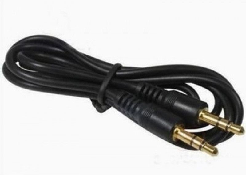 Protos AUX Cable 1 m Stereo Car Aux Audio  (Compatible with Car Stereo, Black, One Cable)