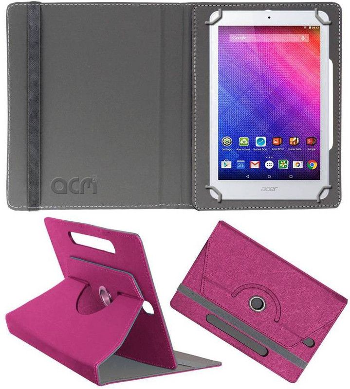 ACM Flip Cover for Acer One 8 5w 571si 006  (Pink, Cases with Holder)