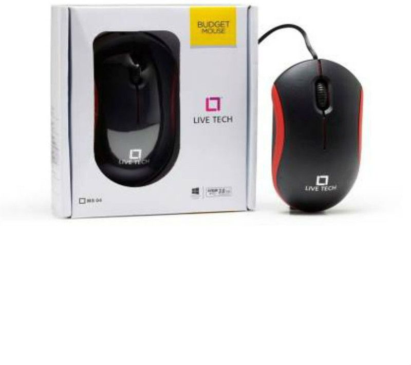 Live Tech MS-04 Wired Optical Mouse  (USB 2.0, Multicolor)