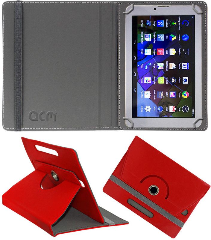 ACM Flip Cover for Baslate 7-6c  (Red, Cases with Holder, Pack of: 1)