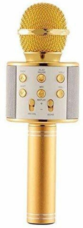 kajtosh Gold Mic BT Microphone  (Gold)