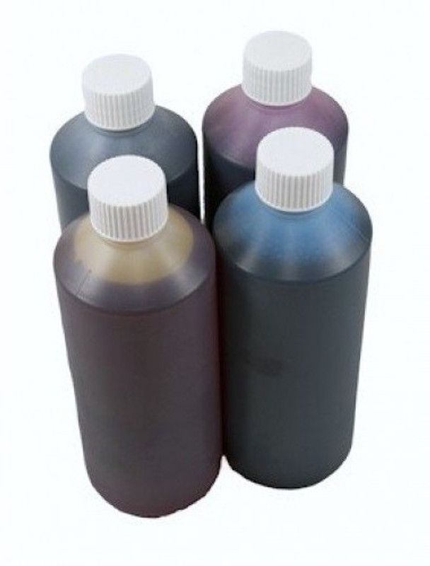 Dubaria Dubaria Refill Ink Universal For Epson Ink Cartridges, Printers & CISS - Cyan, Magenta, Yellow & Black - 1 Liter Packing - Combo Black + Tri Color Combo Pack Ink Cartridge