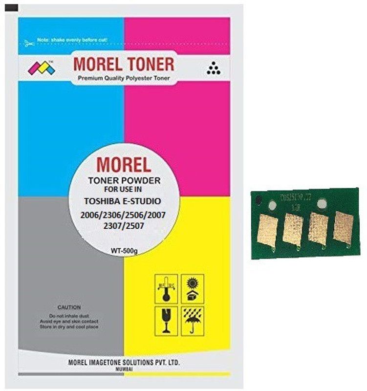 MOREL T2507P COMPATIBLE TONER POWDER ( 500G) WITH TONER CHIP FOR TOSHIBA ESTUDIO 2006 2306 2506 2007 2307 2507 PHOTOCOPIER Black Ink Cartridge