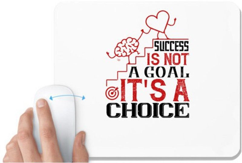 UDNAG White Mousepad 'Team Coach | Success is not a goal. It's a choice' for Computer / PC / Laptop [230 x 200 x 5mm] Mousepad  (White)