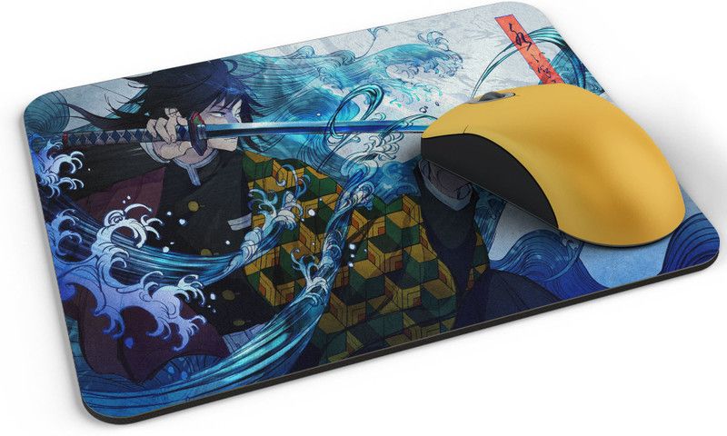 UTU Kimetsu no Yaiba Blue Mousepad  (Black)
