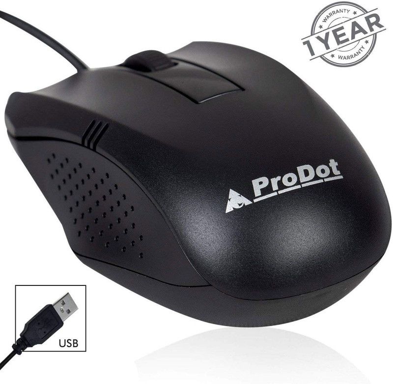 REDADO Prodot MU-253s Wired Laser Mouse  (USB 2.0, Black)