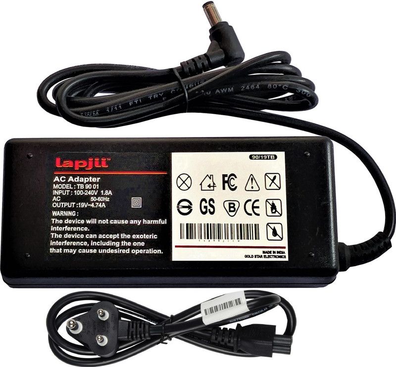 LAPJII A C55T-A5222, A5287, A5314 Laptops of 19V,4.74A,Watts 90 W Adapter  (Power Cord Included)