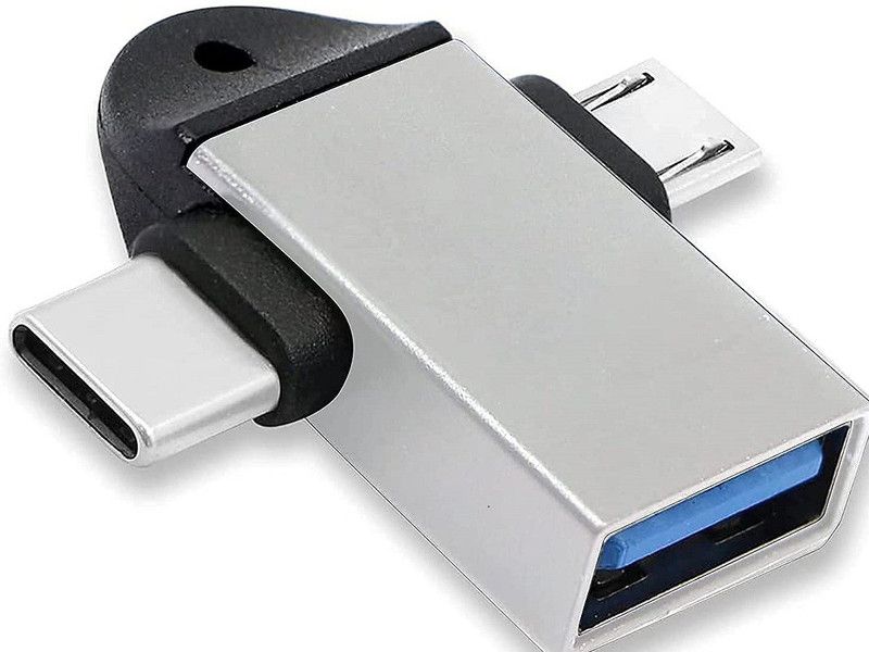 Kanget USB, USB Type C, Micro USB OTG Adapter  (Pack of 1)