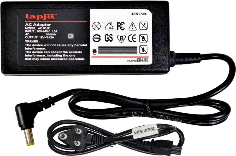 LAPJII Charger for XTANZA 4120, 4420, 4620 Laptops of 19.0V,3.42A,Watts 65 W Adapter  (Power Cord Included)