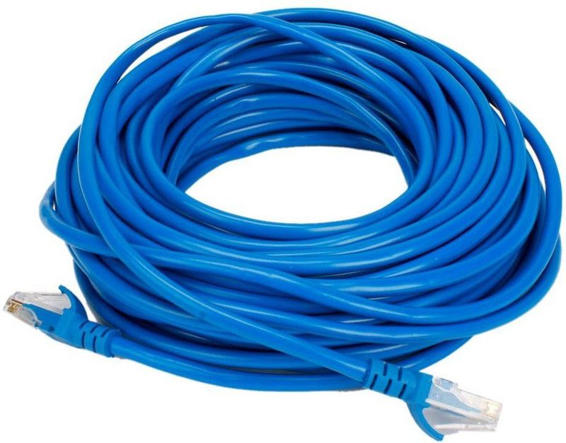 18 METER CAT5/5E RJ45 Ethernet Network Internet LAN Wire High Speed Patch Cable 18 m LAN Cable  (Compatible with All Vivo, Oppo, Samsung, Gionee, Mi, Vivo, One Plus and Boat, BLUE)