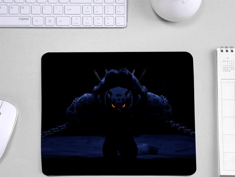 InkWynk Tai Lung Graphic Design Skid Proof 3mm Mousepad  (Black)