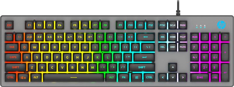 (Refurbished) HP K500F Wired USB Gaming Keyboard  (Grey)