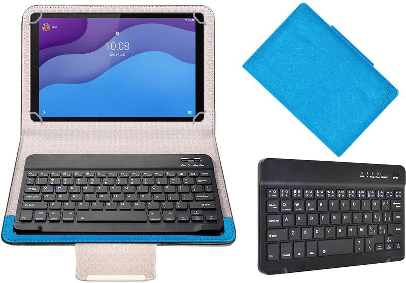 ACM Keyboard Case for Lenovo Tab M10 (2nd Gen) X306  (Blue, Cases with Holder, Pack of: 1)