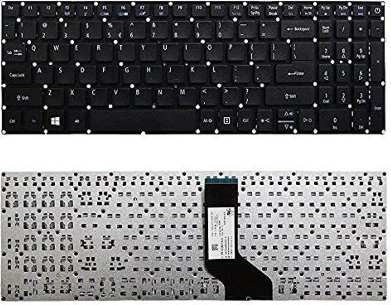 TECHCLONE Laptop Keyboard Replacement for A315-33 A315-52 E5-522 E5-522G Internal Laptop Keyboard  (Black)