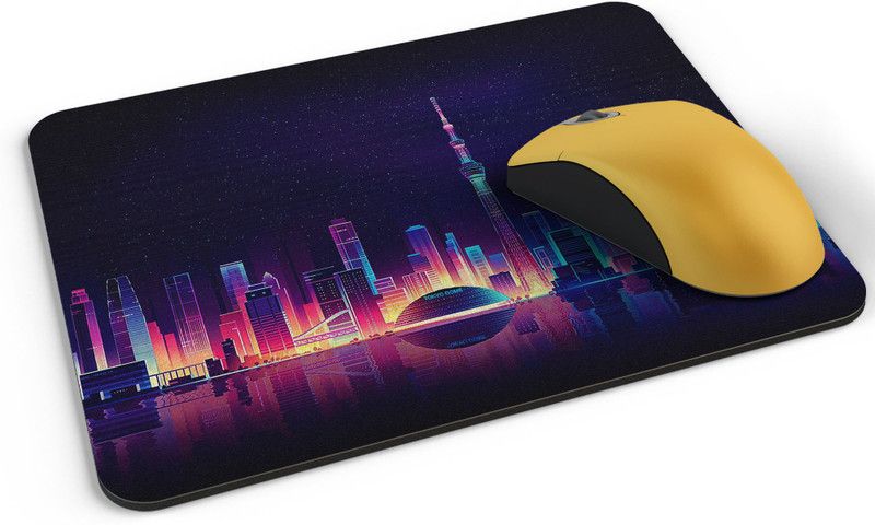 UTU Fantasy city Mousepad  (Black)