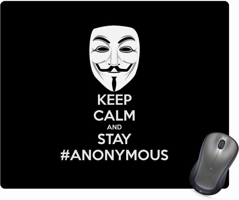 Golden Feather Anti Skid Anonymous Design Printed Mouse pad for laptops and Computers 46 Mousepad  (Multicolor)