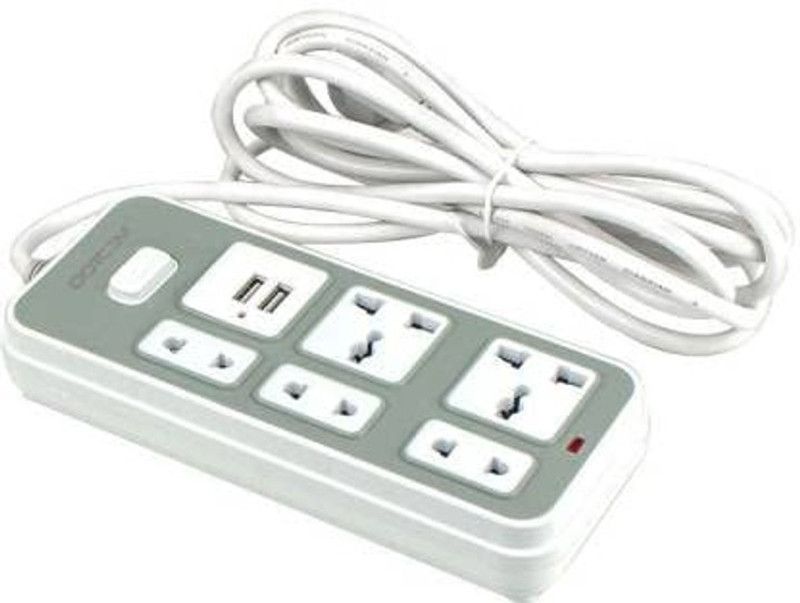 saurabh Surge protector for computers 5 Socket Extension Boards  (White)