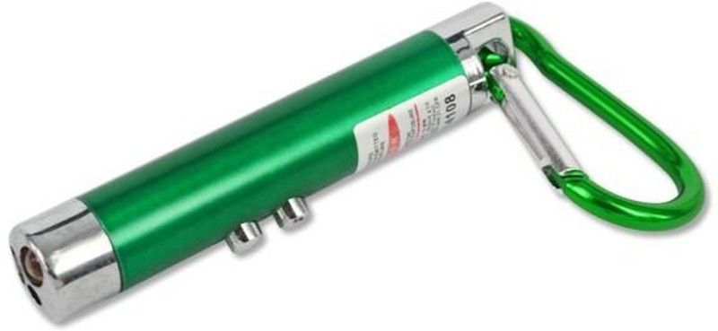 RECTITUDE 3 IN 1 MINI LED LASER TORCH DOT LIGHT FLASHLIGHT POINTER with KEY CHAIN PORTABLE  (650 nm, Red)