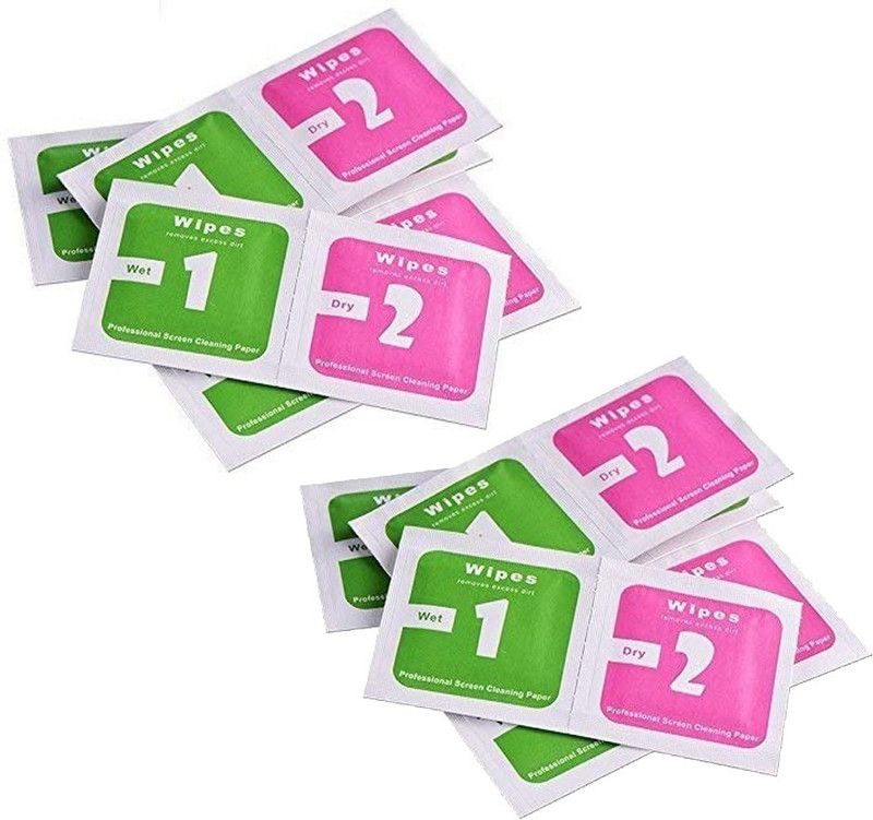 Hoppokart 40 Pcs Mobile Screen cleaner wipes wet and dry for Mobiles, Laptops, Computers, Gaming  (40 Pcs Mobile Screen cleaner wipes wet and dry)