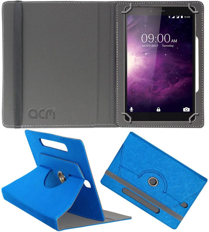 ACM Flip Cover for Lava Magnum X1 T70  (Blue, Cases with Holder, Pack of: 1)