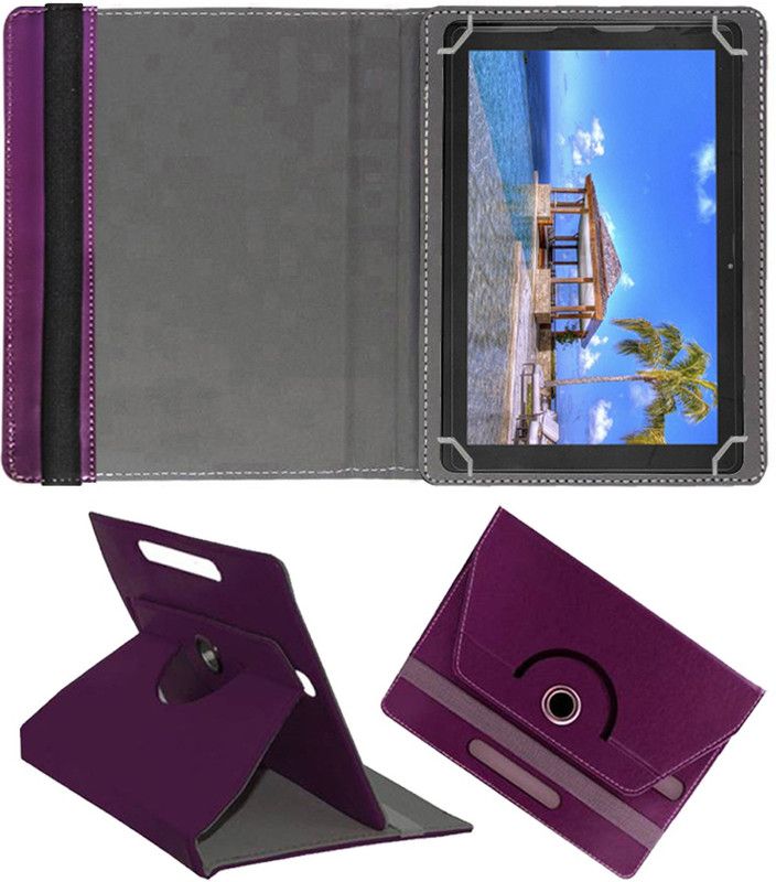 Fastway Flip Cover for WISHTEL IRA 2 in 1 Tablet (10.1-inch)  (Purple, Cases with Holder)