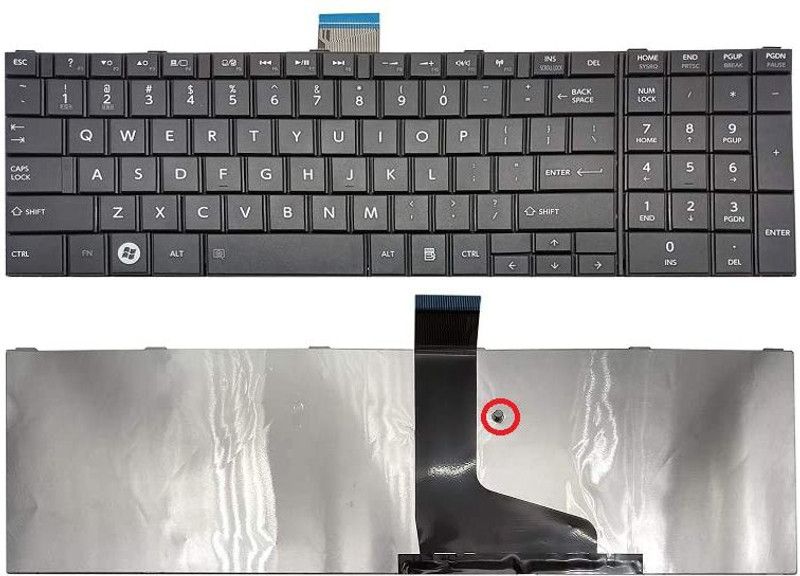 TechSio Satellite C850 C850D C870 C870D C855 L855 L875 L875D P855 P875 S855 Internal Laptop Keyboard  (Black)