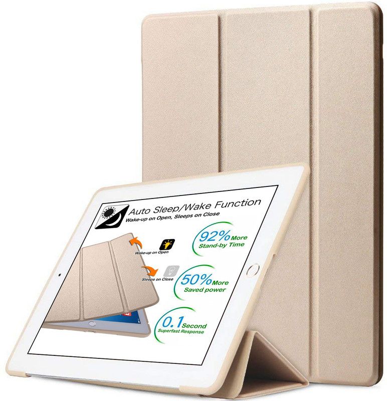 DuraSafe Cases Front & Back Case for Apple iPad Pro 11 Inch 1st [ Pro 11 1 Gen 2018 ] Smart Auto Sleep/Wake with Honeycomb TPU Cover  (Gold, Shock Proof)