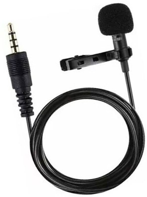 Dilurban Best Quality Microphone Recording Audio Recorder Collar Directional Mic 3.5mm Clip Microphone For Youtube | Collar Mic for Voice Recording | Lapel Mic Mobile, PC, Laptop, Android Smartphones, DSLR Camera Collar Mic  (Black)