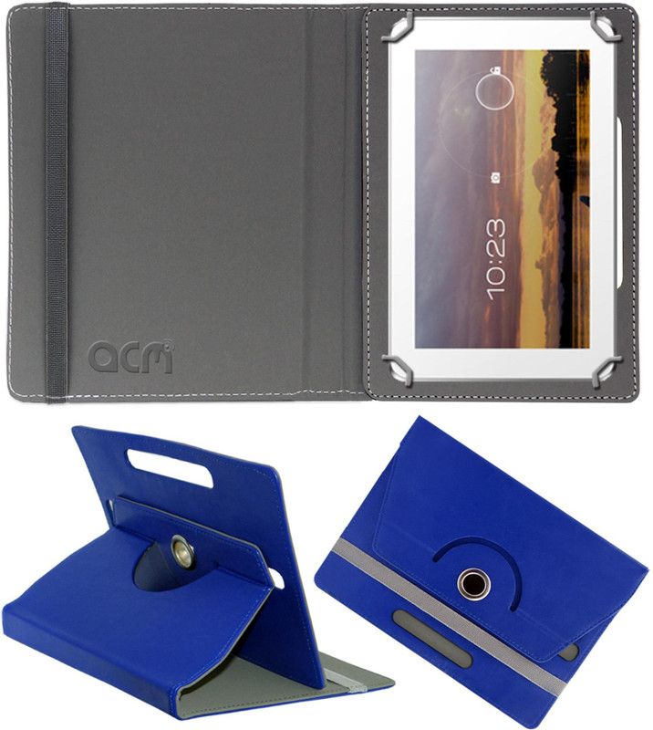 ACM Flip Cover for Salora Protab Hd  (Blue, Cases with Holder)