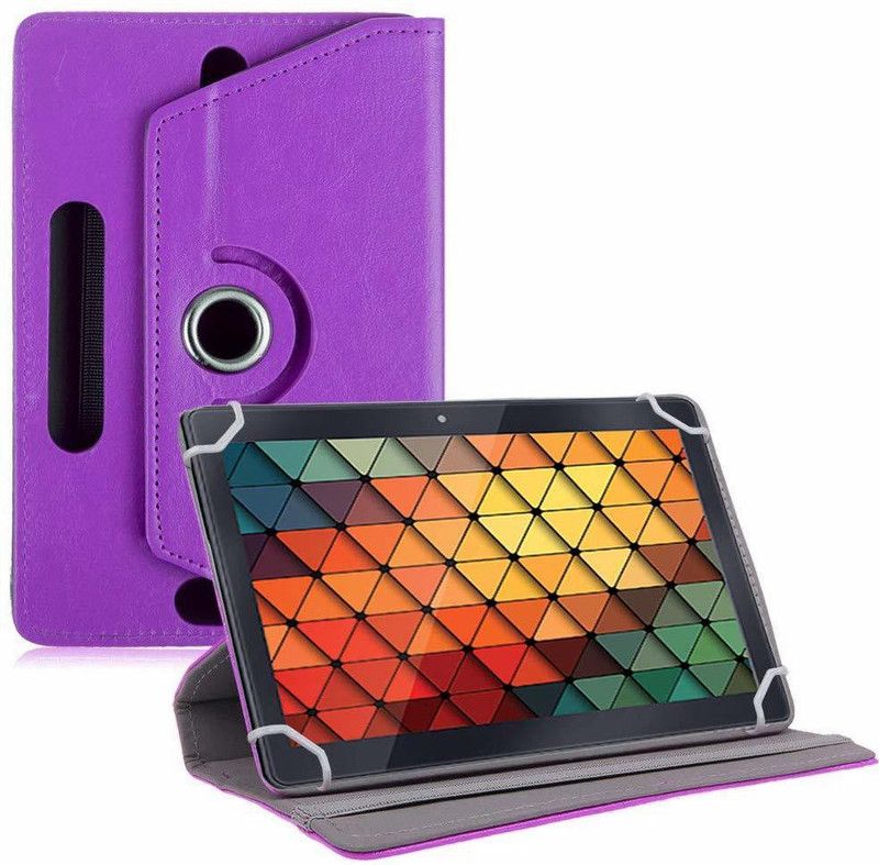 TGK Flip Cover for iBall Slide Majestic 01 Tablet 10.1 inch tablet Rotating Leather Case  (Purple, Shock Proof, Pack of: 1)