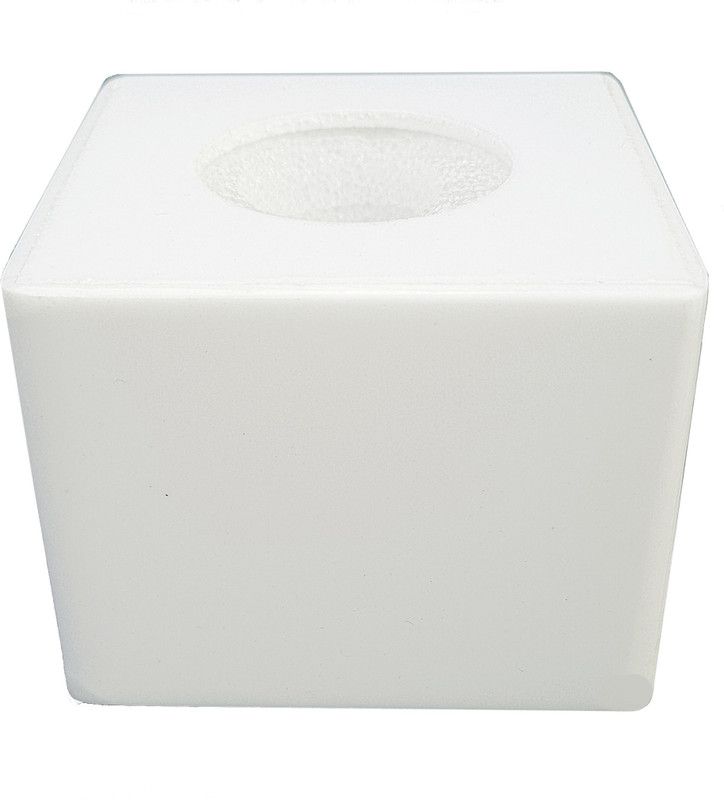 PEARL MIC ID | MIC Logo Station | MIC Flag | for Microphone with SELF Adjusting Foam | Acrylic | Square | Size (L * B) = 3 * 2.25 | Pack of 1  (White)