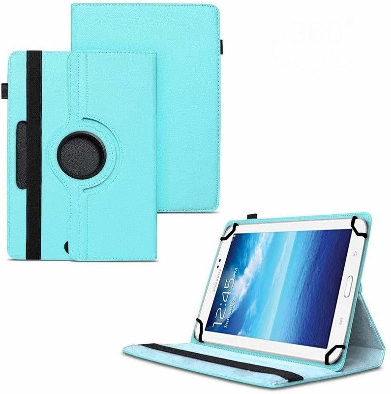 TGK Flip Cover for Samsung Galaxy Tab 3 SM-T217S 7 inch / Rotating Leather Stand Case  (Blue, Cases with Holder)