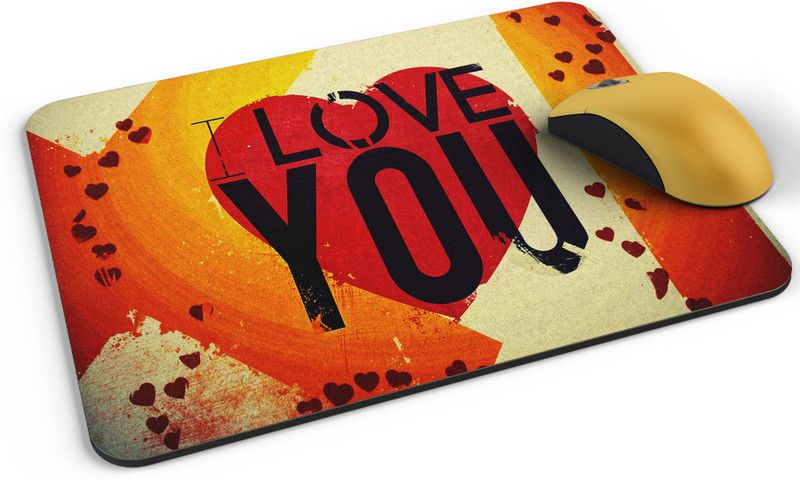 Shloka I Love You Mousepad  (Multicolor)