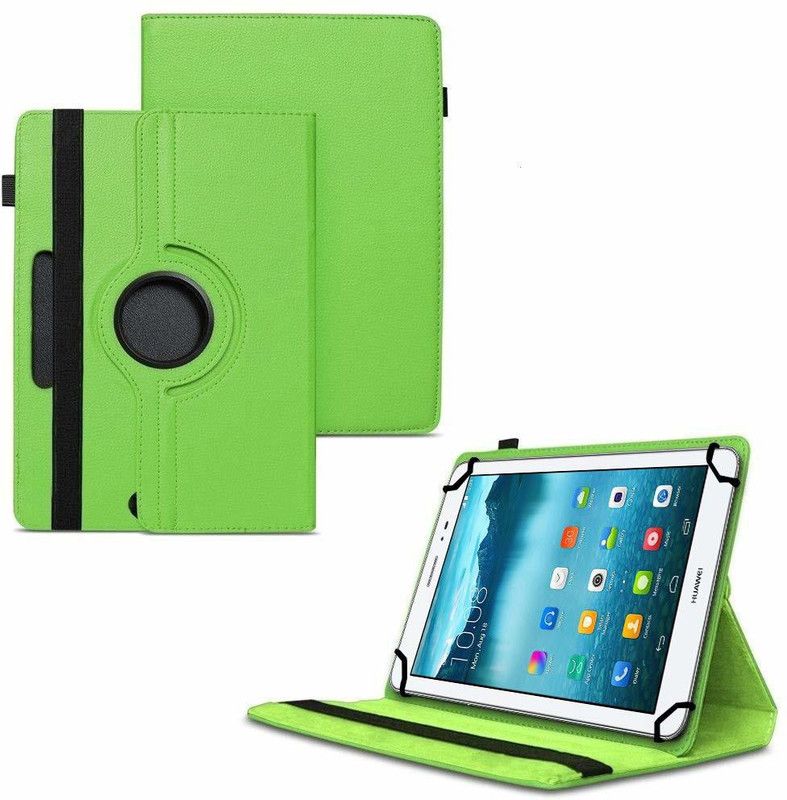 TGK Flip Cover for Huawei MediaPad T1 8.0 Pro Tablet with Wi-Fi+3G Tablet with Rotating leather Stand Case  (Green, Shock Proof)