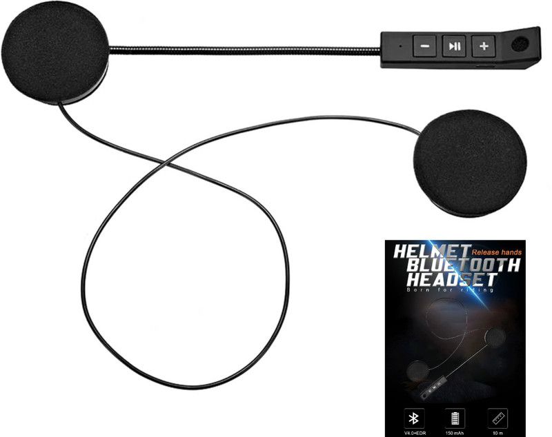 ASRYD Motorcycle Helmet Wireless Earphone Bluetooth 4.0 Dual Stereo Speakers HELMET WIRELESS EARPHONE  (Black)