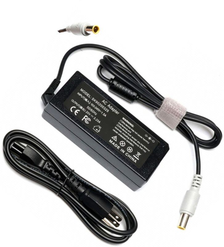VGTECH Laptop Adapter compatable with Ibm Lenovo Edge 13 0492-2NC 65 W Adapter  (Power Cord Included)