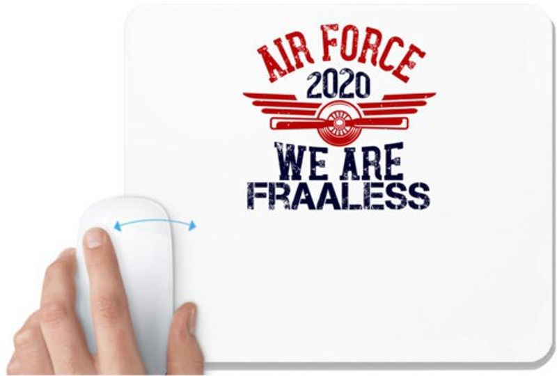UDNAG White Mousepad 'Airforce | air force 00 we are fraaless' for Computer / PC / Laptop [230 x 200 x 5mm] Mousepad  (White)