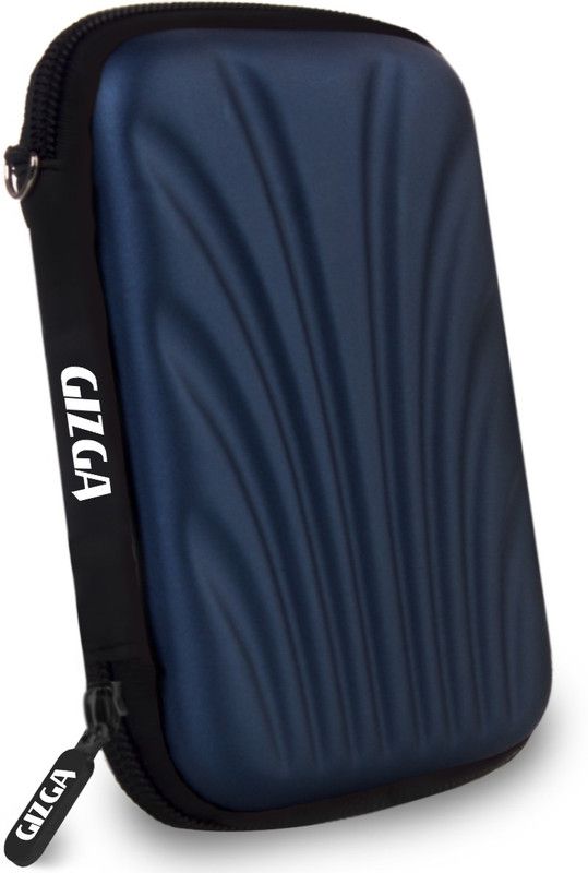 Gizga Essentials Front & Back Case for 2.5-Inch External Hard Drive Self Tattoo Hard Shell  (Blue, Pack of: 1)