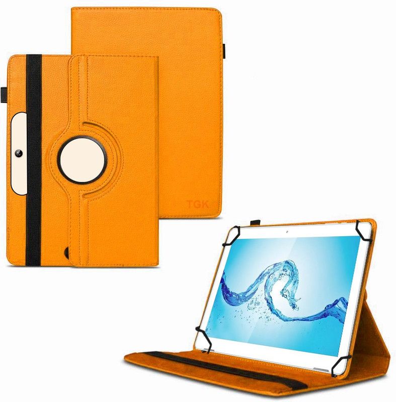 TGK Flip Cover for Acer One 10 T8-129L Tablet 10.1 Inch  (Orange, Cases with Holder, Pack of: 1)