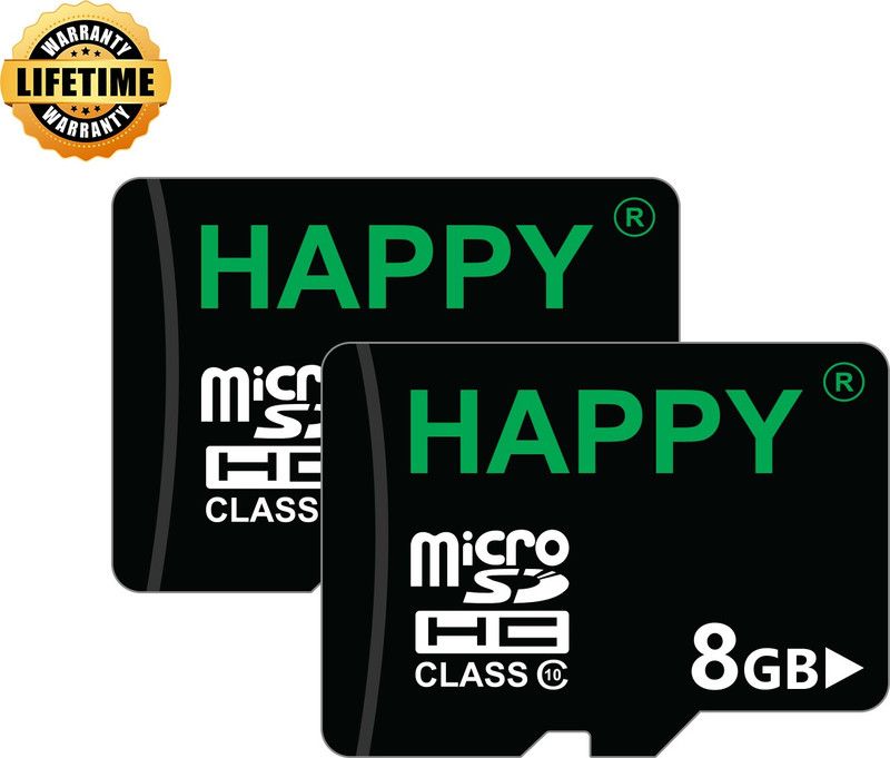 HAPPY Happy 8GB Micro SD-Pack2 8 GB MicroSD Card Class 10 15 MB/s Memory Card