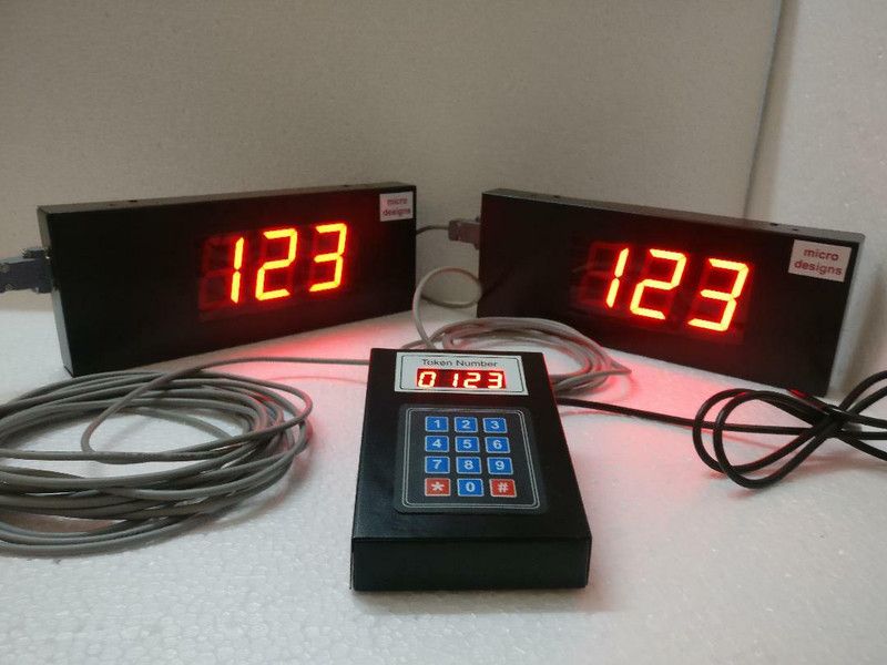 microdesigns 3-digit Token Display System with two displays; ding dong sound; 5 m + 5 m cable Indoor PA System  (0 W)