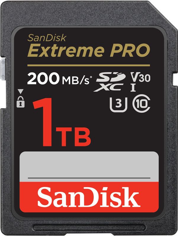 SanDisk Extreme Pro 1 TB SDHC Class 10 200 MB/s Memory Card