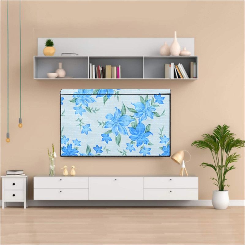 AAVYA UNIQUE FASHION AUF 2 layer dust proof smart LED LCD TV cover for 50 inch LED/LCD/LED /TV Monitor - AUF/50inch LED/40  (White,Blue)
