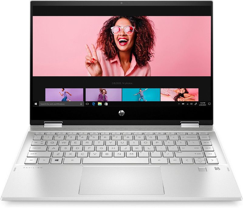 HP Pavilion x360 Core i3 11th Gen - (8 GB/256 GB SSD/Windows 10 Home) 14-dw1036TU 2 in 1 Laptop  (14 inch, Natural Silver, 1.61 kg, With MS Office)